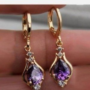 new AAA purple Cubic Zirconia Earrings